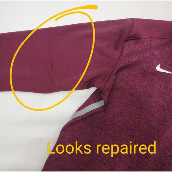 Nike Virginia Tech Hokies Maroon DRY-FIT Long Sleeve Half-Zip Mens M Pullover - Picture 9 of 11